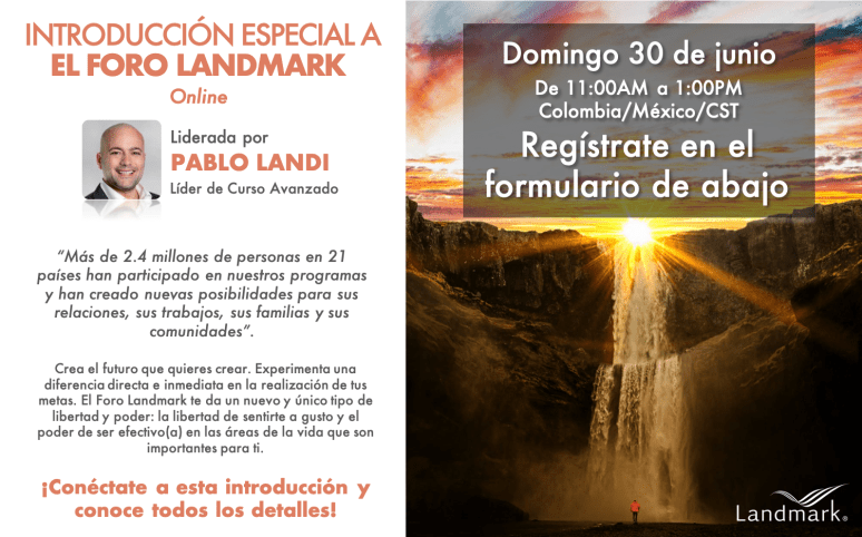 Evento 30 de junio El Foro Landmark